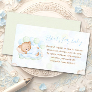 Carte D'accompagnement Bearly Wait Baby shower Oh Boy Books For Baby Card