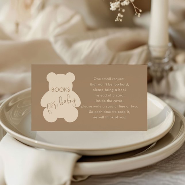Carte D'accompagnement Bearly Wait Beige Baby Shower Books For Baby (Créateur téléchargé)