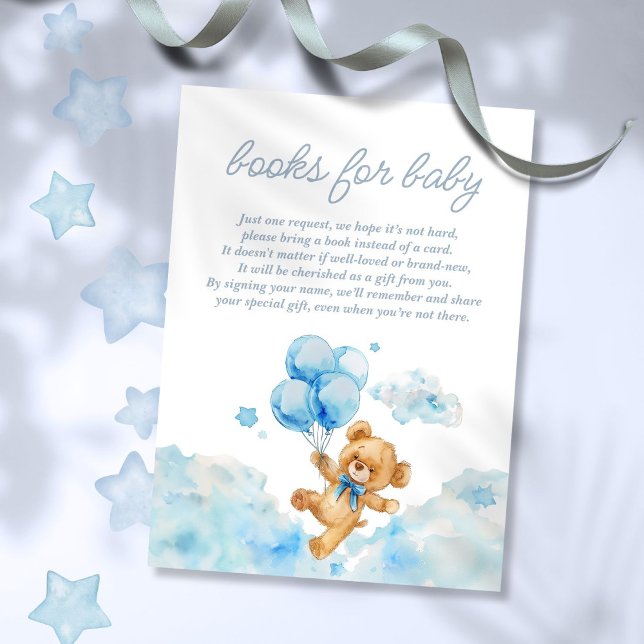 Carte D'accompagnement Bearly Wait Blue Baby Books for Baby Request (Bearly Wait Blue Baby Books For Baby Request Enclosure Card)