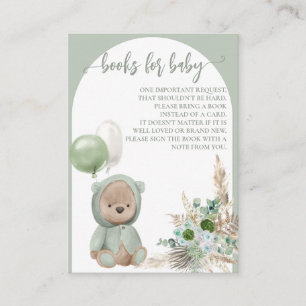 Carte D'accompagnement Bearly Wait Boho Green Bear Books