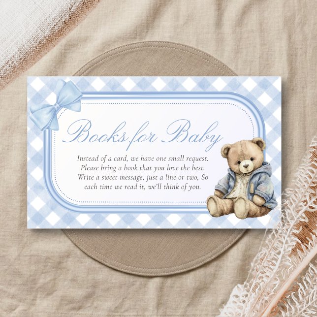 Carte D'accompagnement Bearly Wait Elegant Bear Shower Books for Baby (Blue Bear Baby Shower Books for Baby)