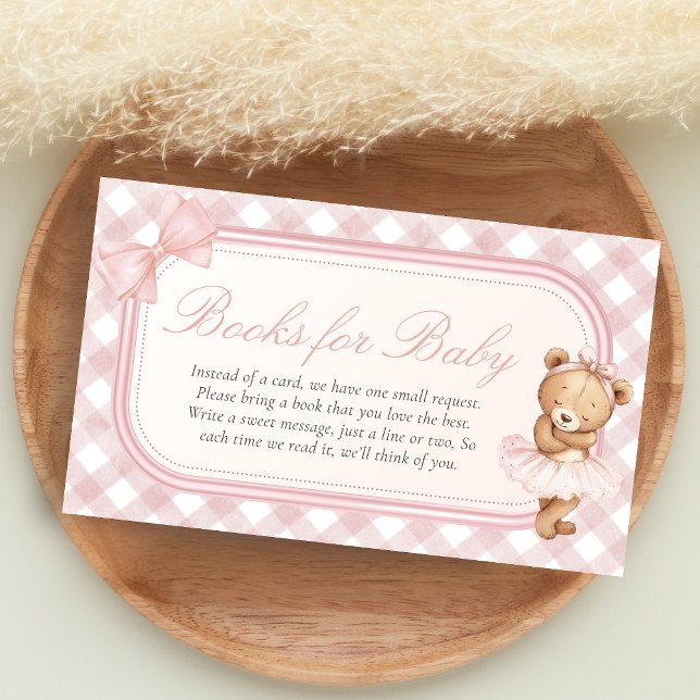 Carte D'accompagnement Bearly Wait Elegant Bear Shower Books for Baby (Pink Bear Baby Shower Books for Baby)