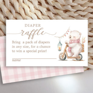 Carte D'accompagnement Bearly Wait Girl Baby shower Déchets Raffle