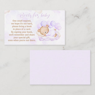 Carte D'accompagnement Bearly Wait Purple Girl Baby shower Livres Pour Bé