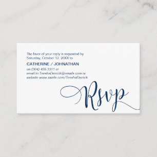 Carte D'accompagnement Beau scénario bleu de la Marine, réponse de RSVP