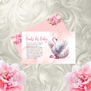 Carte D'accompagnement Beau Swan Floral Baby showers Livres pour bébé