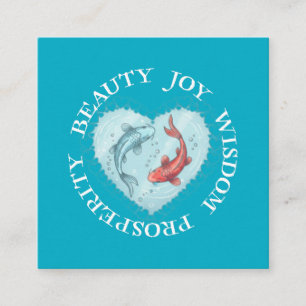 Carte D'accompagnement Beauté, Joie, Sagesse Prospérité Koi