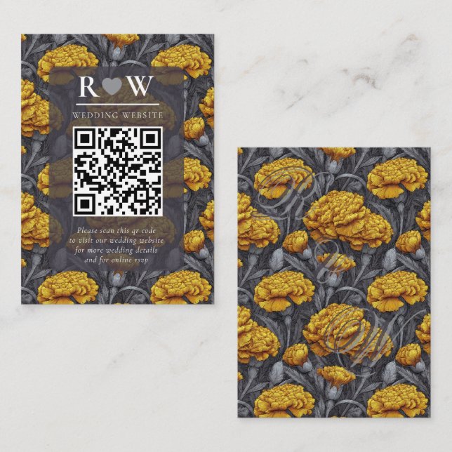 Carte D'accompagnement Beautiful Custom Carnation Charm Spring Wedding (Devant / Derrière)