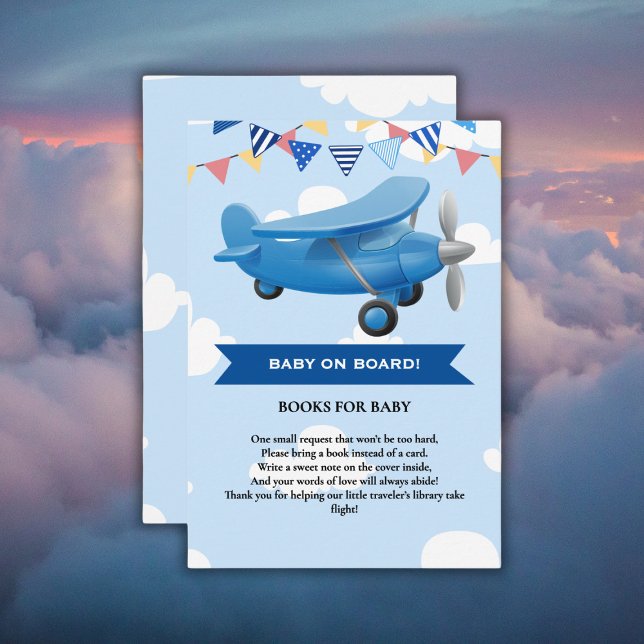 Carte D'accompagnement Bébé à bord ! Baby shower d'avion (Créateur téléchargé)
