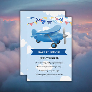 Carte D'accompagnement Bébé à bord ! Baby shower d'avion