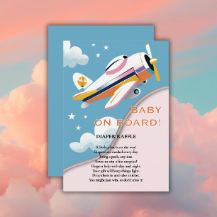 Carte D'accompagnement Bébé à bord Baby shower d'avion d'aviation moderne