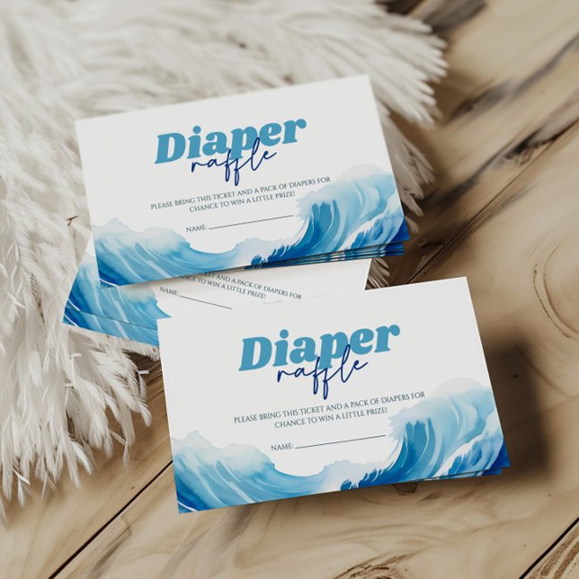 Carte D'accompagnement Bébé à bord Baby Shower Tirage au sort de couches (Créateur téléchargé)