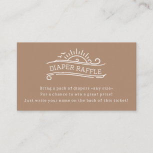 Carte D'accompagnement Bébé À Bord Déchets Raffle Baby shower neutre