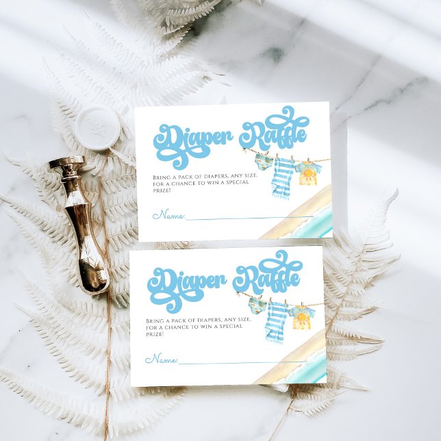 Carte D'accompagnement Bébé à bord Surf Boy Baby shower Devoir (Créateur téléchargé)