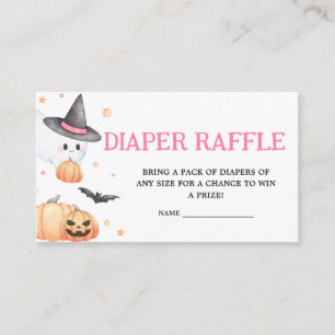 Carte D'accompagnement Bébé brasse rose Halloween Raffle couche