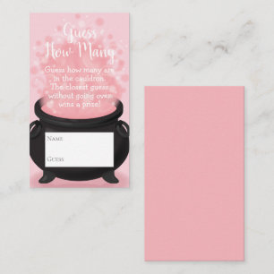 Carte D'accompagnement Bébé brasse Sorcière douche gothique rose fille