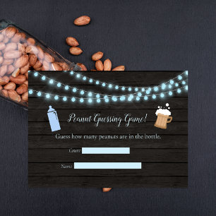 Carte D'accompagnement Bébé brasser bleu Guesser Baby shower de jeu