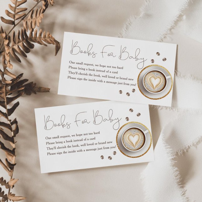 Carte D'accompagnement Bébé Brûle Des Livres De Baby shower De Café Pour  (Créateur téléchargé)