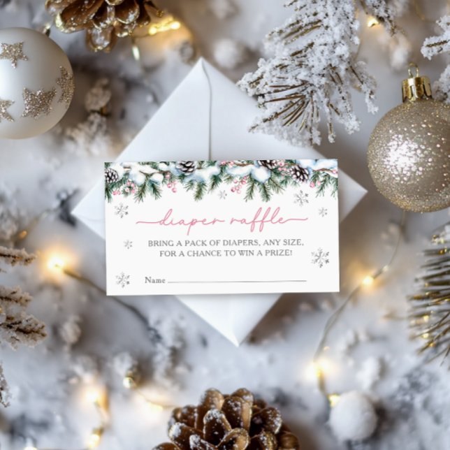 Carte D'accompagnement Bébé C'est froid hors de la couche d'hiver Raffle (Créateur téléchargé)