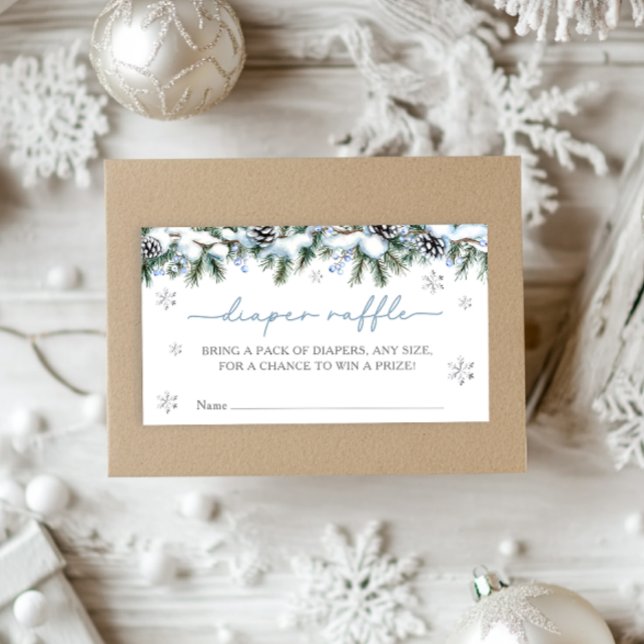 Carte D'accompagnement Bébé C'est froid hors de la couche d'hiver Raffle (Créateur téléchargé)