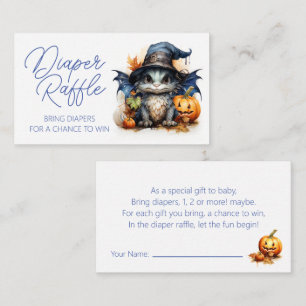 Carte D'accompagnement Bébé Dragon Halloween Baby shower Déchets Raffle
