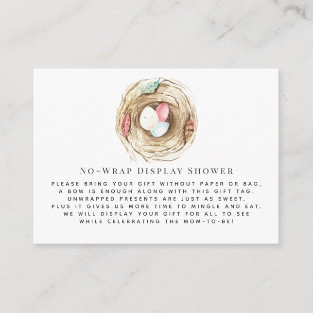 Carte D'accompagnement Bébé du printemps | Pas d'insertion de douche d'af (Devant)