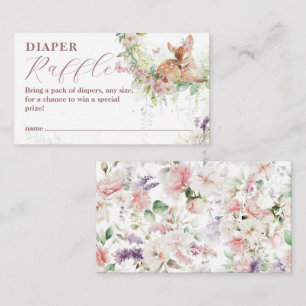 Carte D'accompagnement Bébé en Fleur Bois Floral Bébé Fille Douche