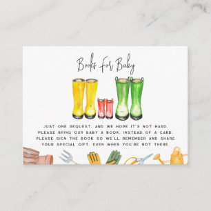 Carte D'accompagnement Bébé En Fleur Red Gardening Demande de livre