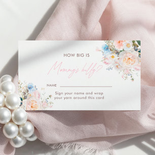 Carte D'accompagnement Bébé en fleur rose florale Quelle taille a le vent