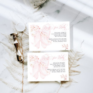 Carte D'accompagnement Bébé en fleurs Bow fleuri Baby shower fille de pri