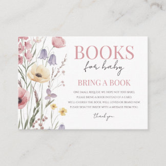 Carte D'accompagnement Bébé en fleurs Livres pour bébé Fleurs sauvages