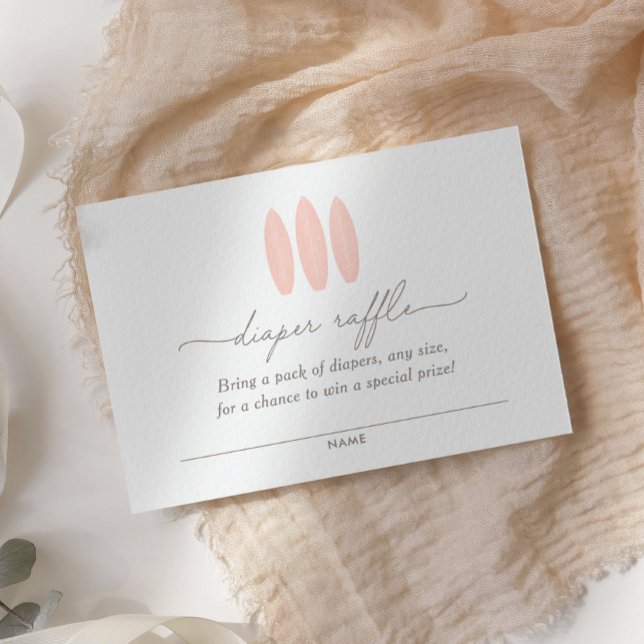 Carte D'accompagnement Bébé en Surf rose à bord Billet au chapeau au chap (Créateur téléchargé)