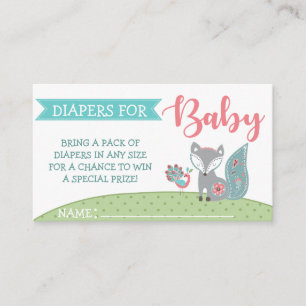 Carte D'accompagnement Bébé Fox Déchets Raffle Billets