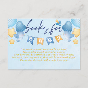 Carte D'accompagnement Bébé garçon ours Baby shower Livres pour bébé