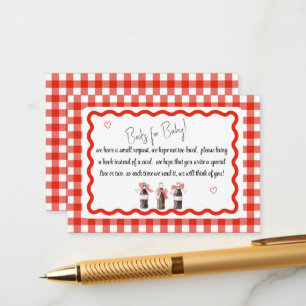 Carte D'accompagnement Bébé Gingham Rouge Soda Prêt à POP Livres pour Béb