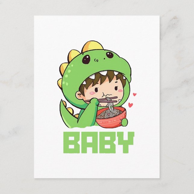 Carte D'accompagnement bébé godzilla (Dos)