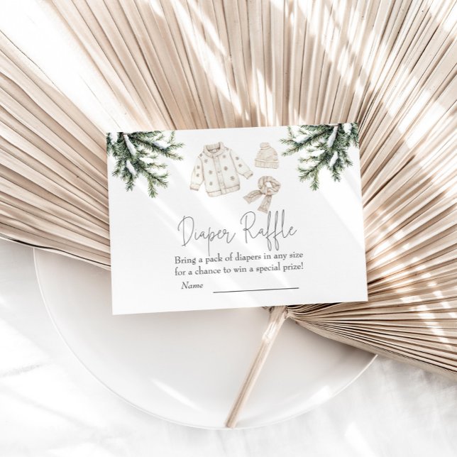 Carte D'accompagnement Bébé Il fait froid dehors Baby shower Déchets Raff (Créateur téléchargé)