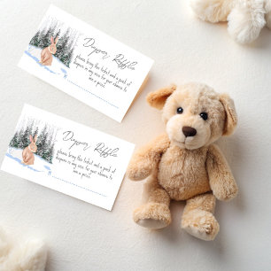 Carte D'accompagnement Bébé Il fait froid Hors de l'hiver lapin tombole d