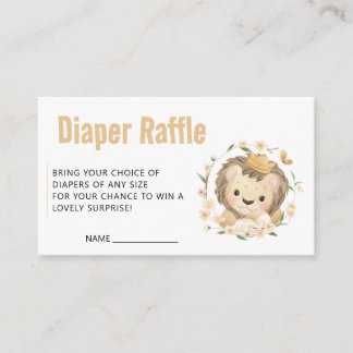 Carte D'accompagnement Bébé Lion King Déchets Raffle Ticket