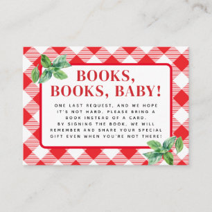 Carte D'accompagnement Bébé Livres pour bébés en tranches blanches rouges