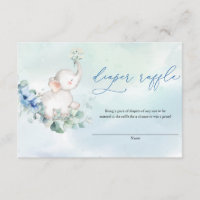 Bébé mignon éléphant Dusty Blue Floral Diaper Raff