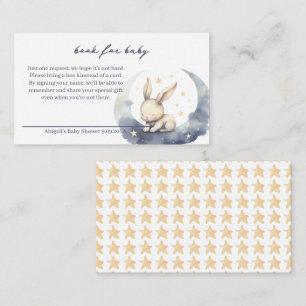 Carte D'accompagnement Bébé mignon sur la lune avec étoiles Livres pour b
