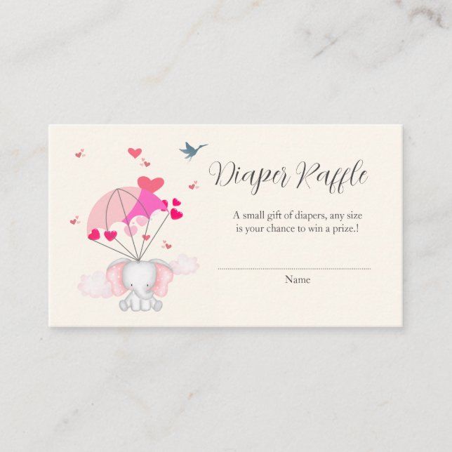 Carte D'accompagnement Bébé Nelly Baby shower Déchets Raffle Billets (Devant)