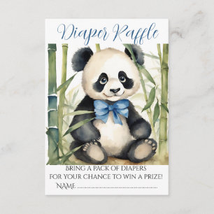 Carte D'accompagnement Bébé Panda Ours Garçon Baby shower Déchets Raffle