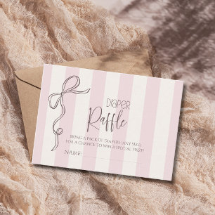 Carte D'accompagnement Bébé Perle Bow dans la Tombola de Couches Bébé Coq