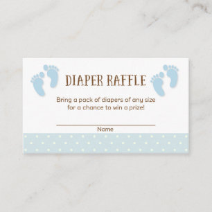 Carte D'accompagnement Bébé Pieds Baby shower Déchets Raffle Billets