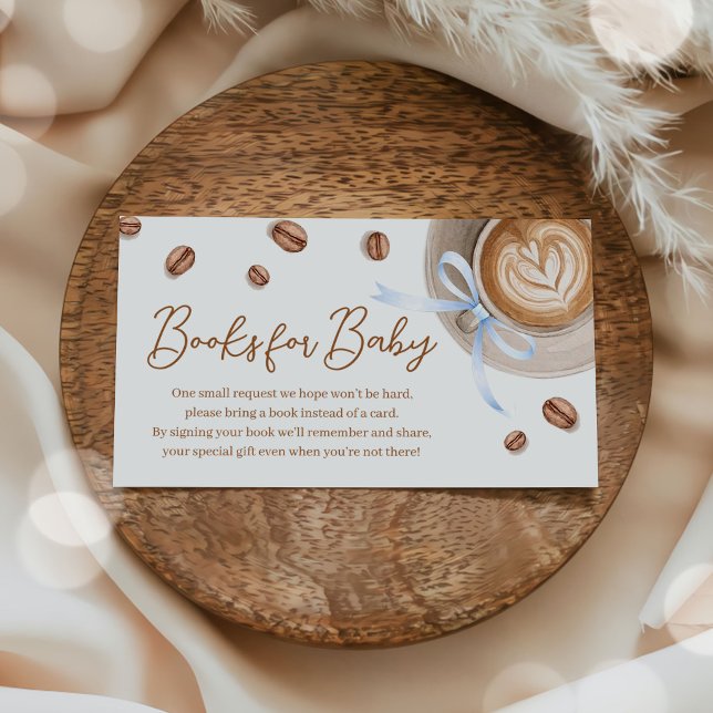 Carte D'accompagnement Bébé prépare du café Livres de douche pour bébé (Créateur téléchargé)