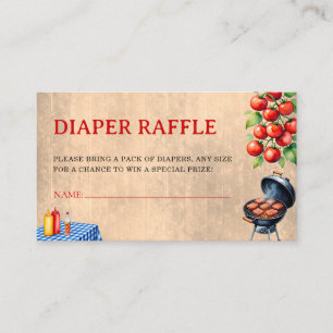 Carte D'accompagnement Bébé-Q BBQ Couples Baby shower Déchets Raffle