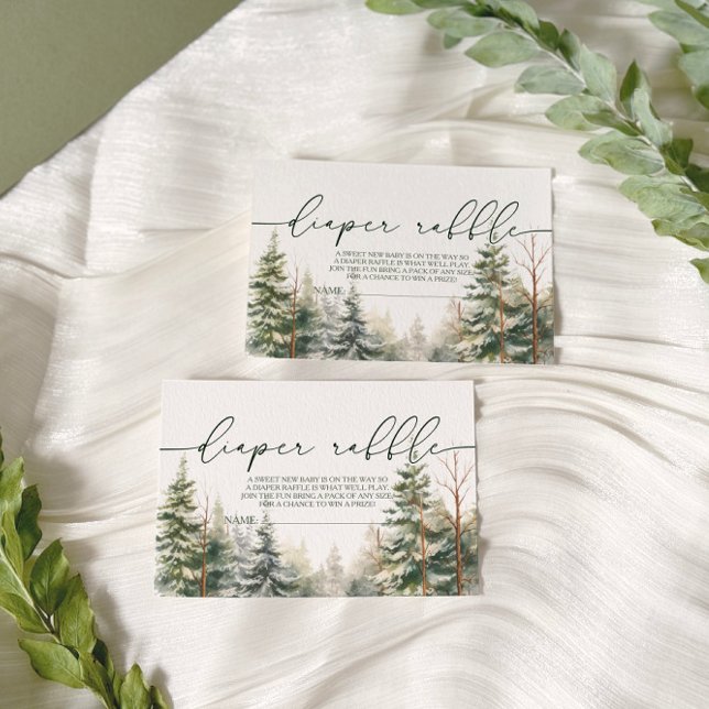 Carte D'accompagnement Bébé son raffle de couche de Baby shower froid à l (Créateur téléchargé)