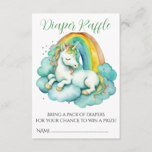 Carte D'accompagnement Bébé Unicorn Unisex Baby shower Déchets Raffle